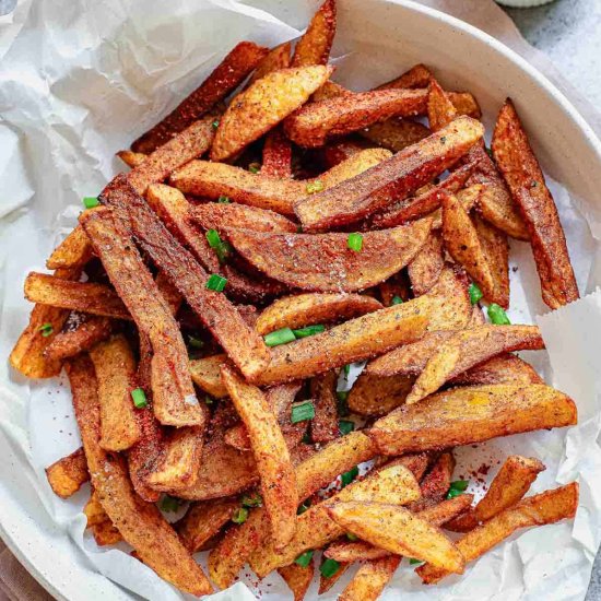 Crispy Masala Fries - Recipe photo by Running to the Kitchen