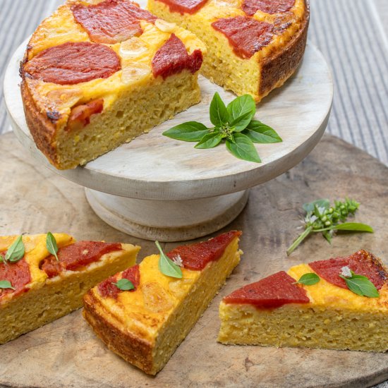 Upside down tomato cornbread - Recipe photo by a zest for life