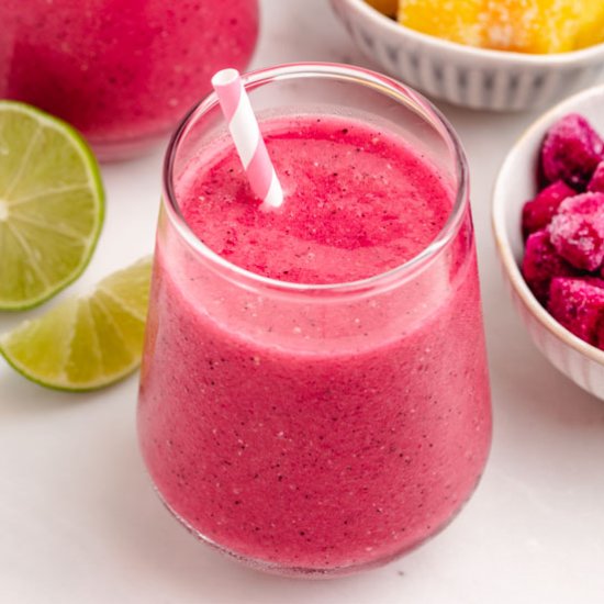 Dragon Fruit Smoothie - Recipe photo by Three Little Chickpeas