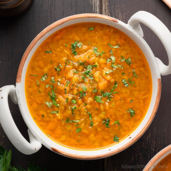 Lentil and Carrot Soup - Recipe photo by In Search Of Yummy-ness