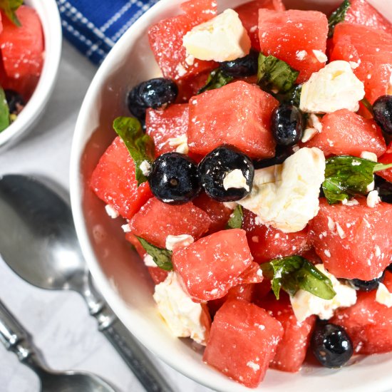 Feta and Watermelon Salad - Recipe photo by bastecutfold