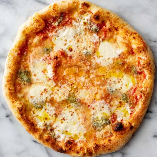 Quattro Formaggi Pizza-Four Cheese - Recipe photo by ColeyCooks