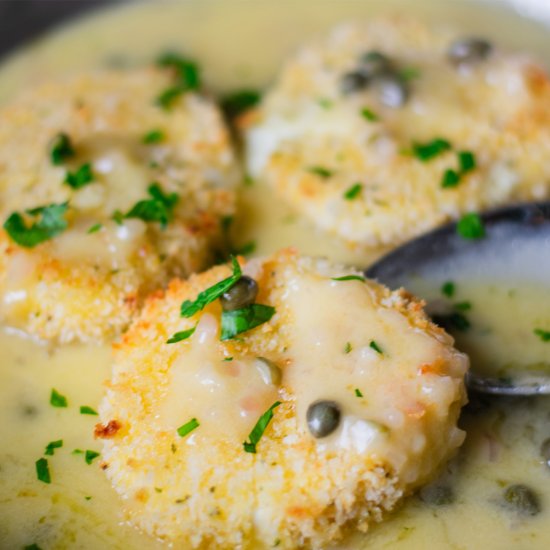Mozzarella Fritta with Lemon Sauce - Recipe photo by RealestReal
