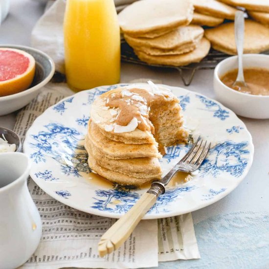 Coconut Flour Pancakes - Recipe photo by Running to the Kitchen