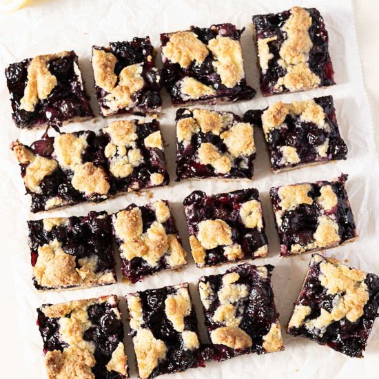 Gluten Free Blueberry Bars - Recipe photo by peelwithzeal
