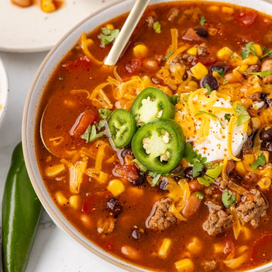 Crockpot Taco Soup - Recipe photo by TheChaoticTable