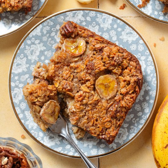 Banana Bread Baked Oatmeal - Recipe photo by thehealthfulideas