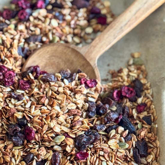 Nut Free Granola - Recipe photo by Mintykitchen