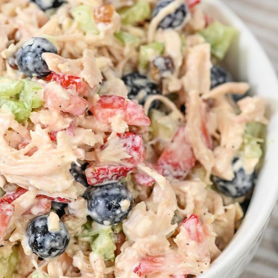 Keto Summer Berry Chicken Salad - Recipe photo by Foodie Love