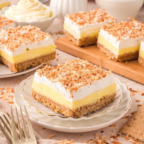 Coconut Cream Bars - Recipe photo by Tessies Table