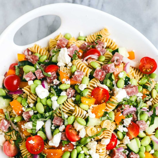 Protein Pasta Salad - Recipe photo by elleandpear