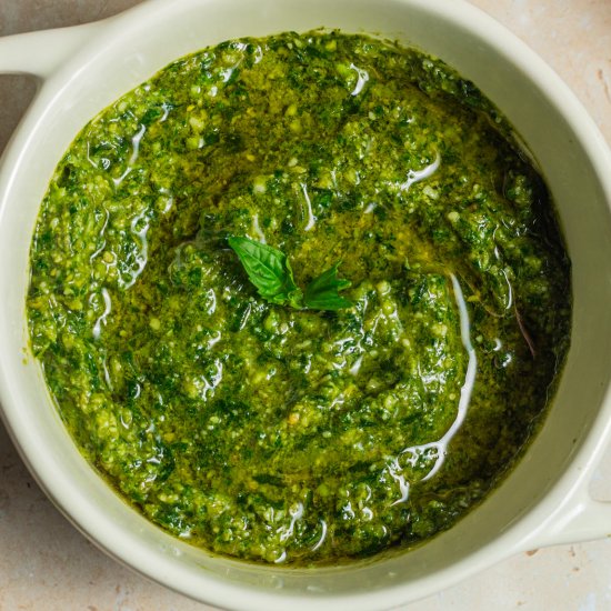 Homemade Basil Pesto Sauce - Recipe photo by homecookingcollective
