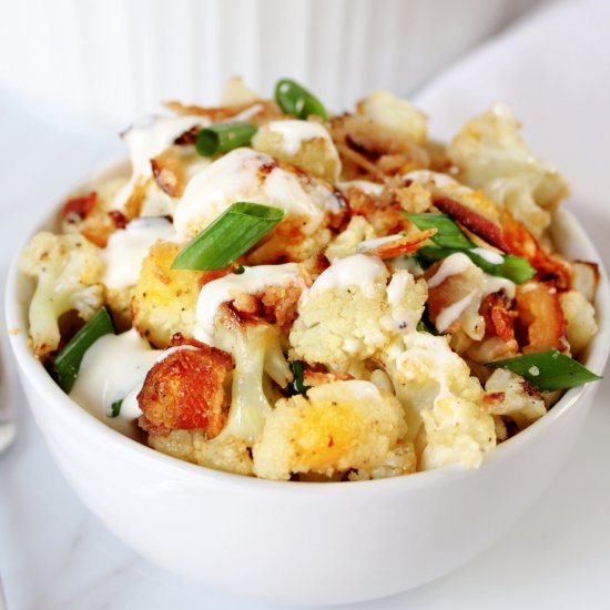 Loaded Ranch Roasted Cauliflower - Recipe photo by Foodie Love