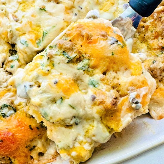 Biscuits and Gravy Casserole - Recipe photo by Foodtastic Mom