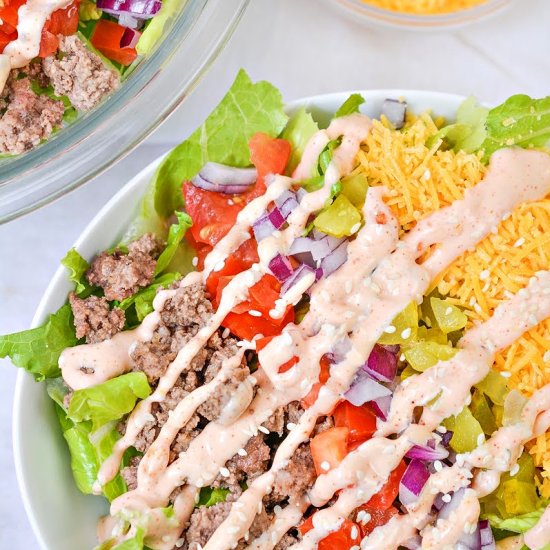 Keto Big Mac Salad - Recipe photo by Foodie Love