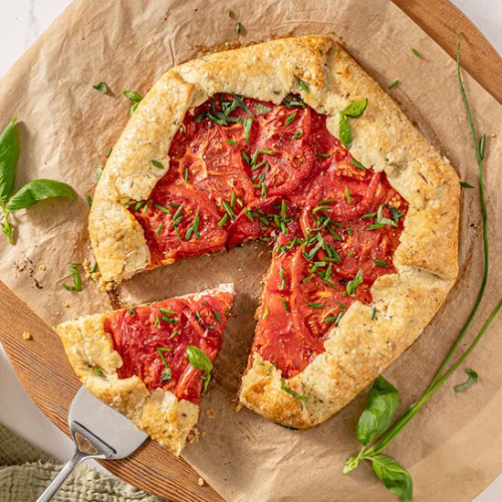 Heirloom Tomato Galette - Recipe photo by sipandsanity