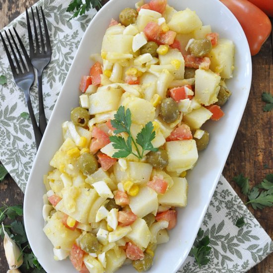 Spanish Country Potato Salad - Recipe photo by Spain on a Fork