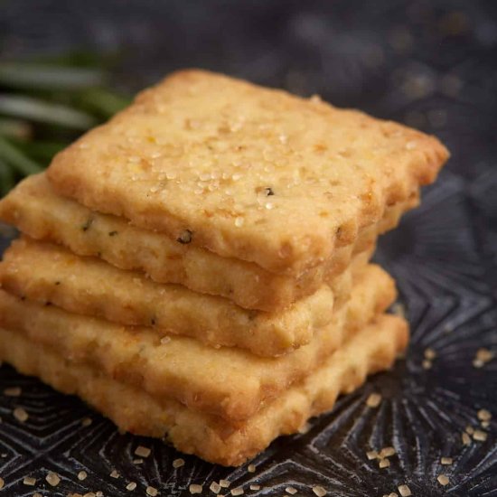 Orange Rosemary Shortbread Cookies - Recipe photo by Barbara Curry