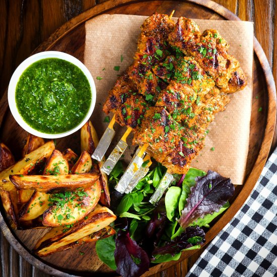 Spanish Pinchos Morunos - Recipe photo by Brian Jones
