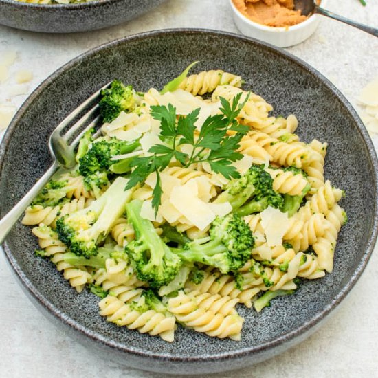 Broccoli Pasta with Miso Butter - Recipe photo by theflexitarian