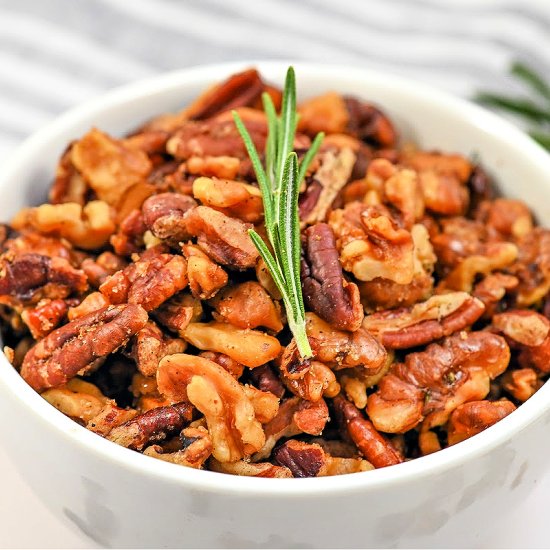 Keto Herb Roasted Nuts - Recipe photo by Foodie Love