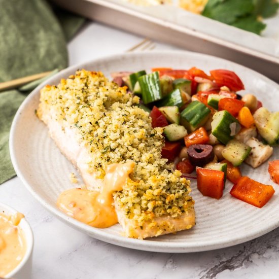 Herb and Panko Crusted Salmon - Recipe photo by itsnotcomplicatedrecipes