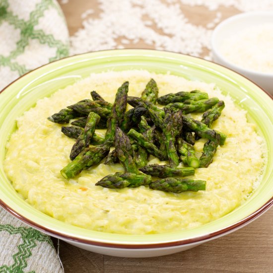 Green Asparagus Risotto - Recipe photo by mecooks.com