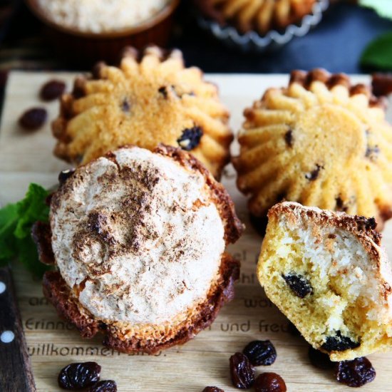 Raisin Muffins with Coconut Macaroo - Recipe photo by Taste of Home