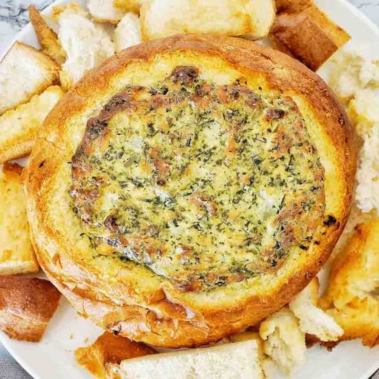 Spinach And Bacon Cob Loaf - Recipe photo by SweetCaramelSunday