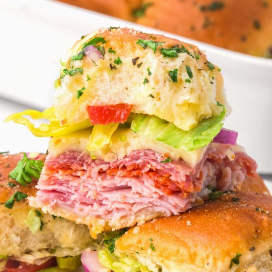 Italian Sub Sliders - Recipe photo by Simply Happy Foodie