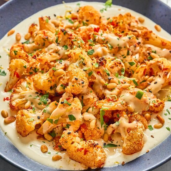 Harissa Roasted Cauliflower - Recipe photo by HeavenlyHomeCooking