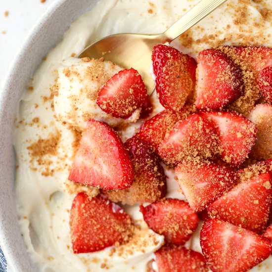 Strawberry Cheesecake Yogurt Bowl - Recipe photo by dashfordinner