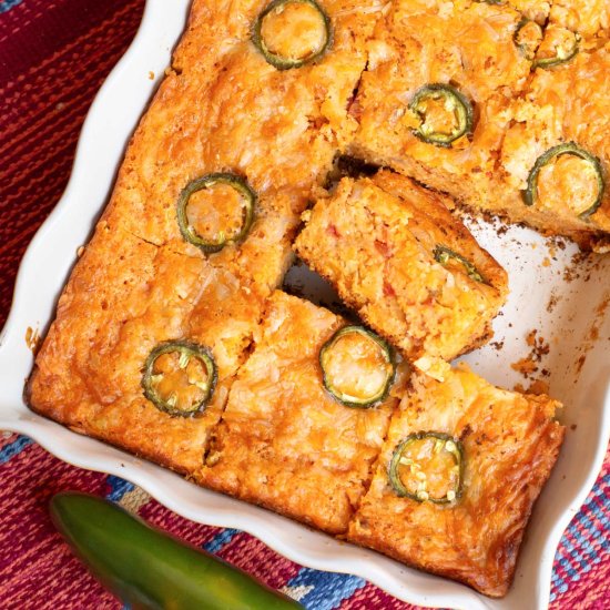 Tex-Mex Cornbread - Recipe photo by Simply Happy Foodie