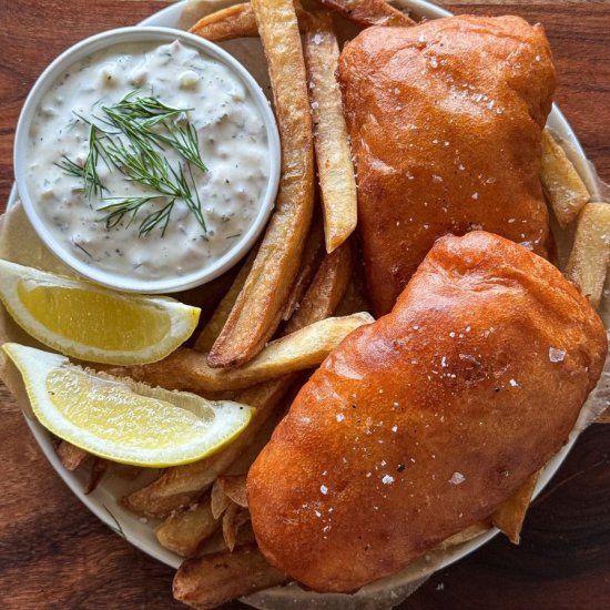 Crispy Beer Battered Fish - Recipe photo by aflavorfulbite