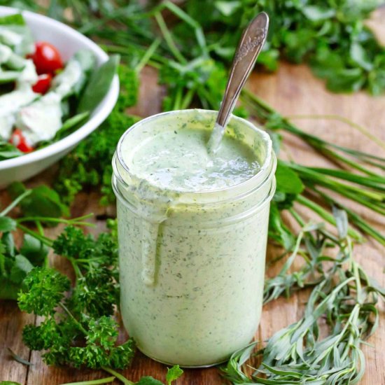 Creamy Herb Yogurt Dressing - Recipe photo by Simply Happy Foodie