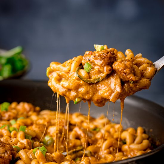 Buffalo Chicken Mac n’ Cheese - Recipe photo by KitchenSanctuary