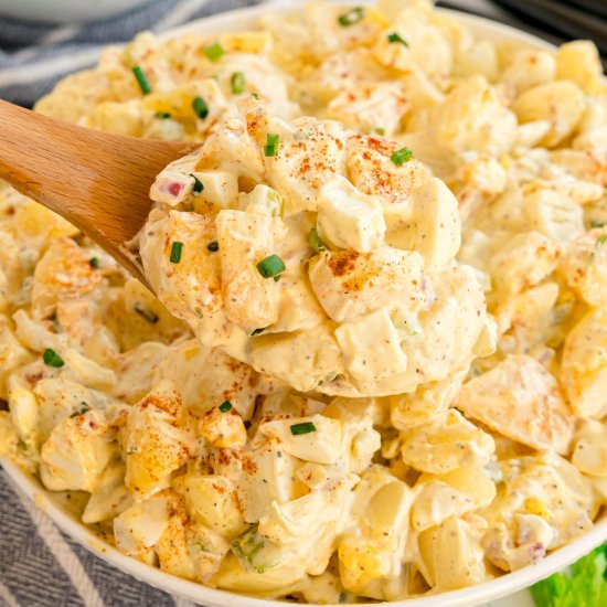 Easy Potato Salad with Eggs - Recipe photo by KyleeCooks