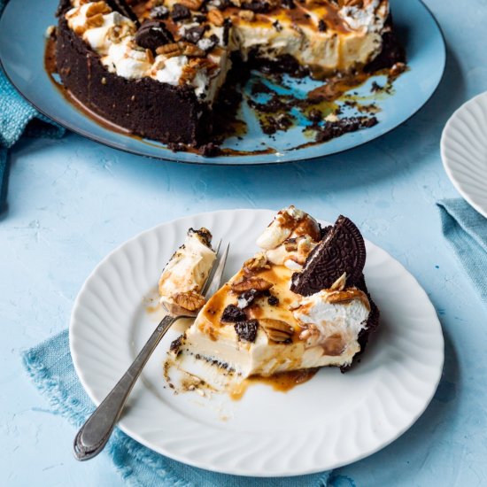 The Ultimate No Bake Turtle Pie - Recipe photo by LittleBlackSkillet