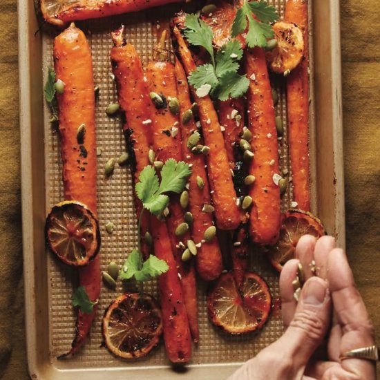 Sweet and Spicy Banana-Ketchup Roasted Carrots - Recipe photo by coolfooddude