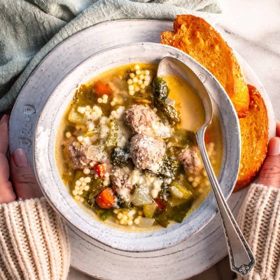Easy Authentic Italian Wedding Soup - Recipe photo by ColeyCooks