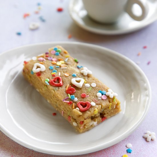 Cake Batter Snack Bars - Recipe photo by BitterSweet