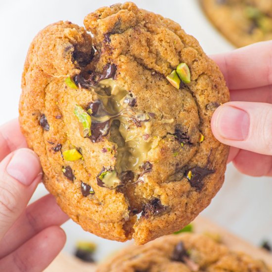 Chocolate Chip Pistachio Cookies - Recipe photo by asweetthyme