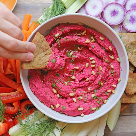 Beet Hummus - Recipe photo by cadryskitchen