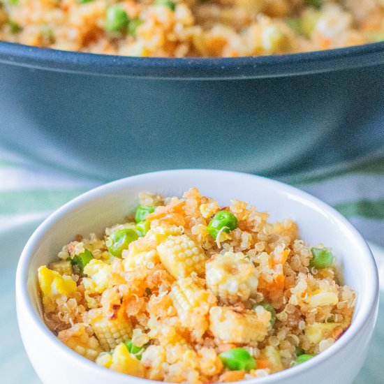 Crispy Veggie Quinoa Fried Rice - Recipe photo by RealestReal