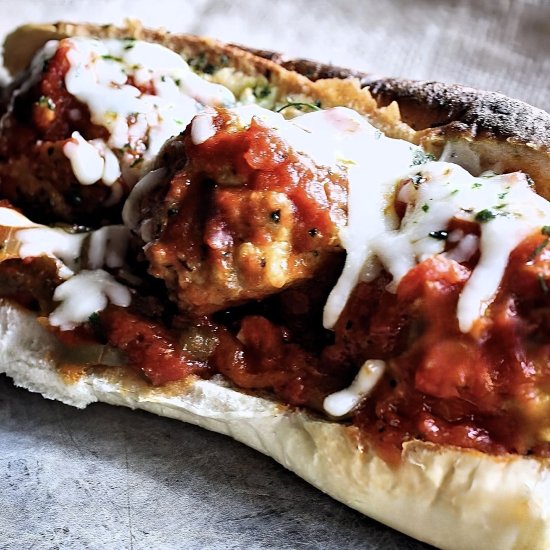 Chicken Meatball Sub - Recipe photo by Woman And The Whisk