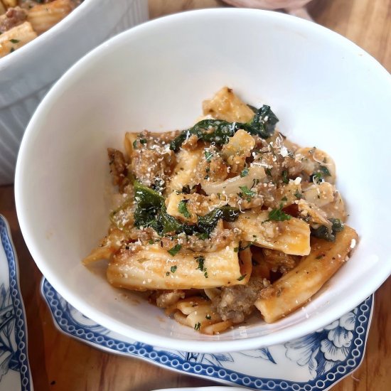 Sausage & Fennel Rigatoni - Recipe photo by Woman And The Whisk