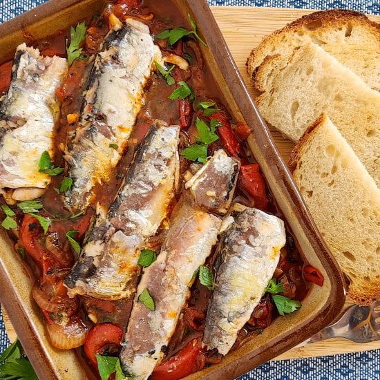 Sardines & Grilled Red Pepper Salad - Recipe photo by simplysophisticatedcooking