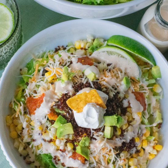 Crispy Quinoa Taco Salad - Recipe photo by RealestReal