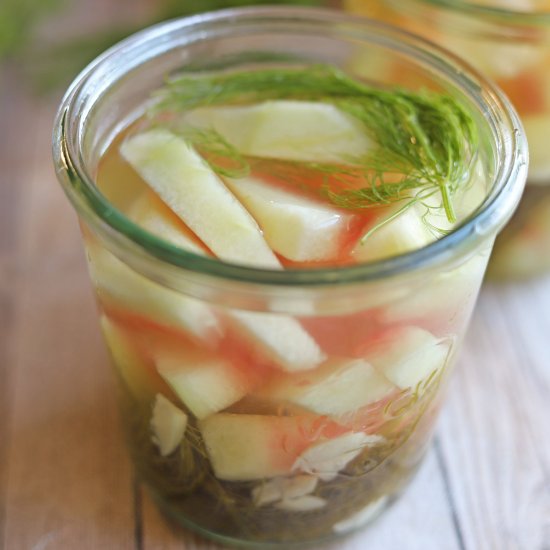 Pickled Watermelon Rind with Dill - Recipe photo by cadryskitchen