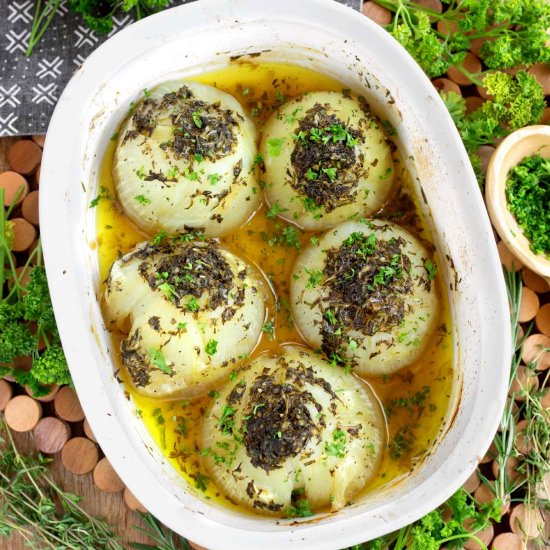 Herb Baked Sweet Onions - Recipe photo by Simply Happy Foodie